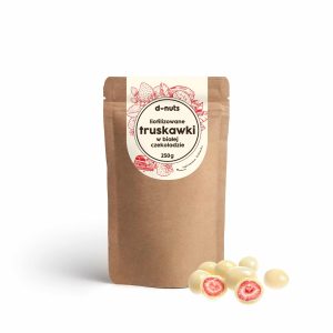 Liofilizowane Truskawki w białej czekoladzie 250 g