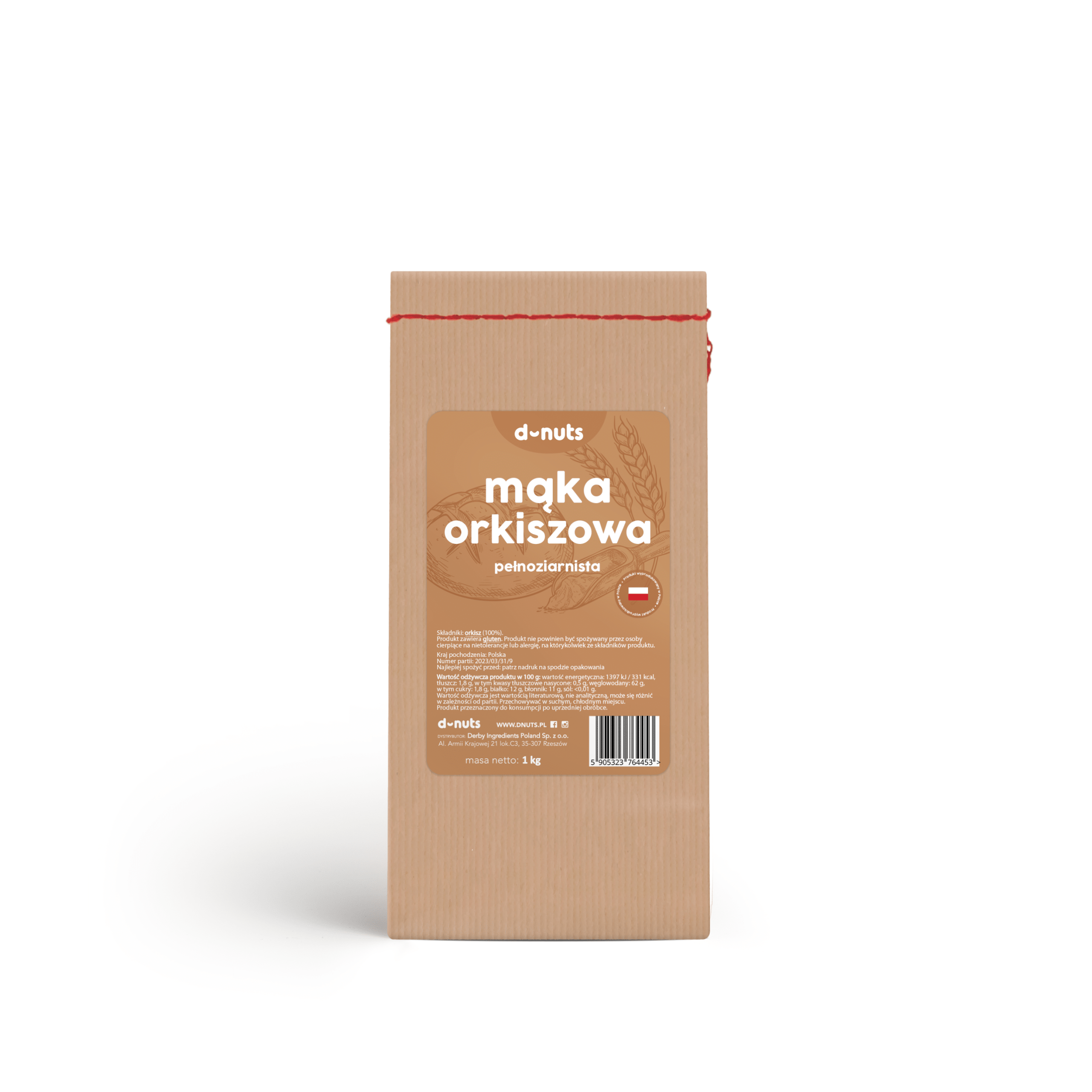 Mąka Orkiszowa pełnoziarnista 1 kg