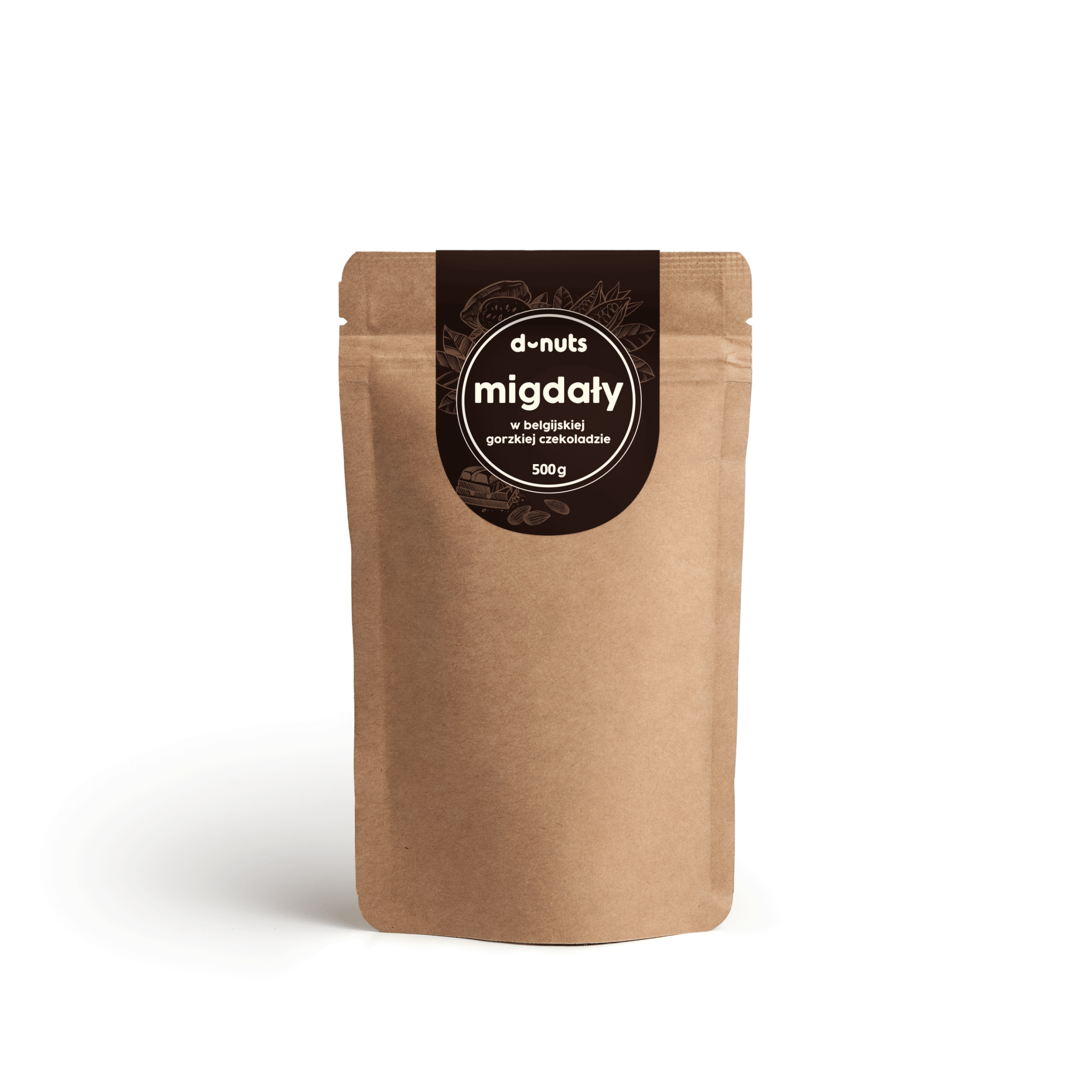 Migdały w belgijskiej gorzkiej czekoladzie 500 g