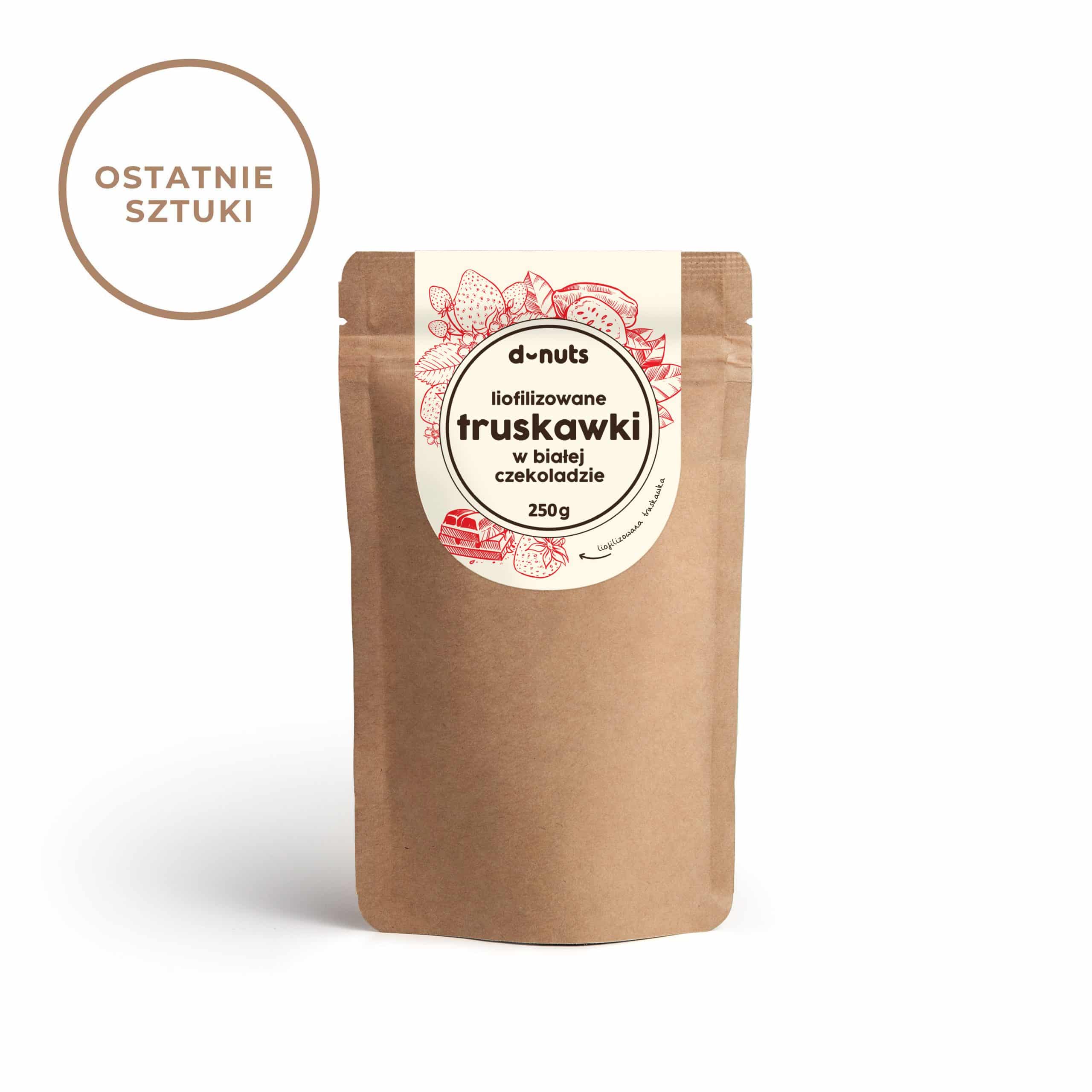 Liofilizowane Truskawki w białej czekoladzie 250 g - obrazek 3