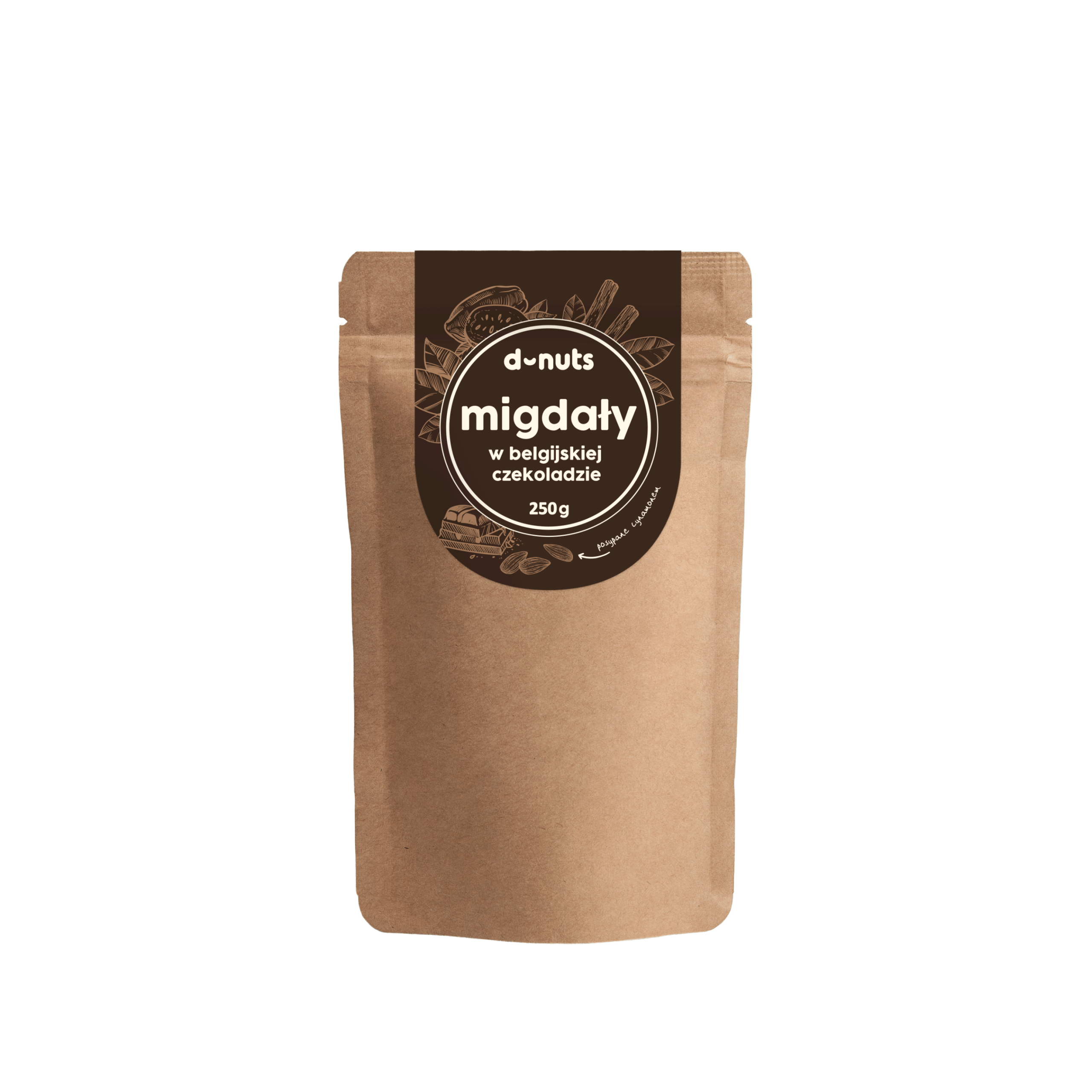 Migdały w belgijskiej czekoladzie z cynamonem 250 g - obrazek 2