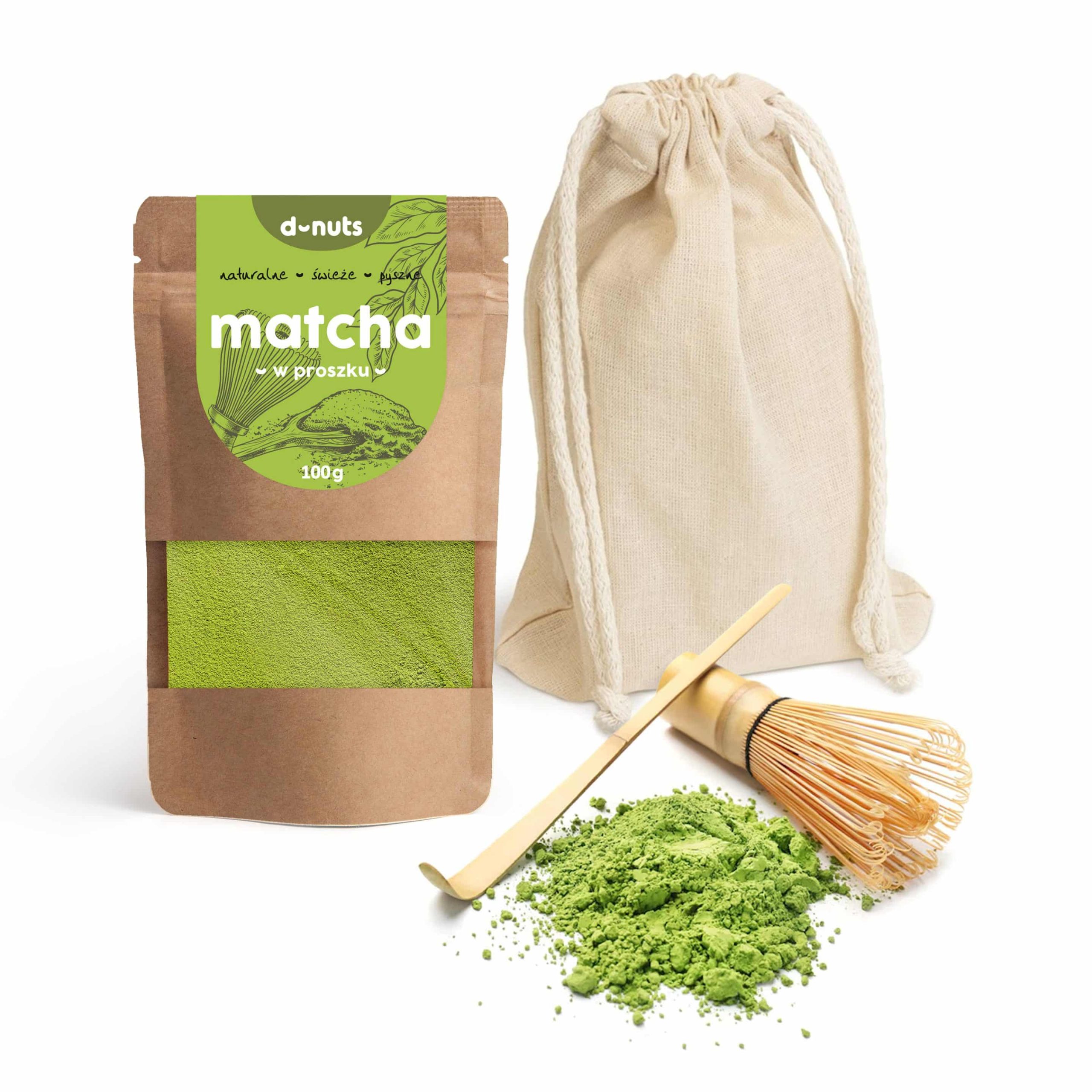 Zestaw Startowy do Matchy – Herbata Matcha 100g + miotełka Chasen + łyżeczka Chashaku - obrazek 4